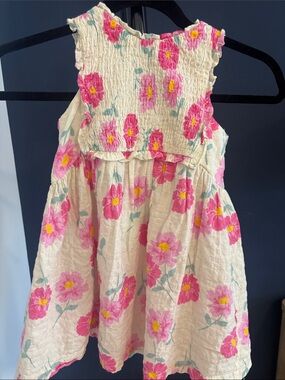 Zara girls floral pink dress size 5/6